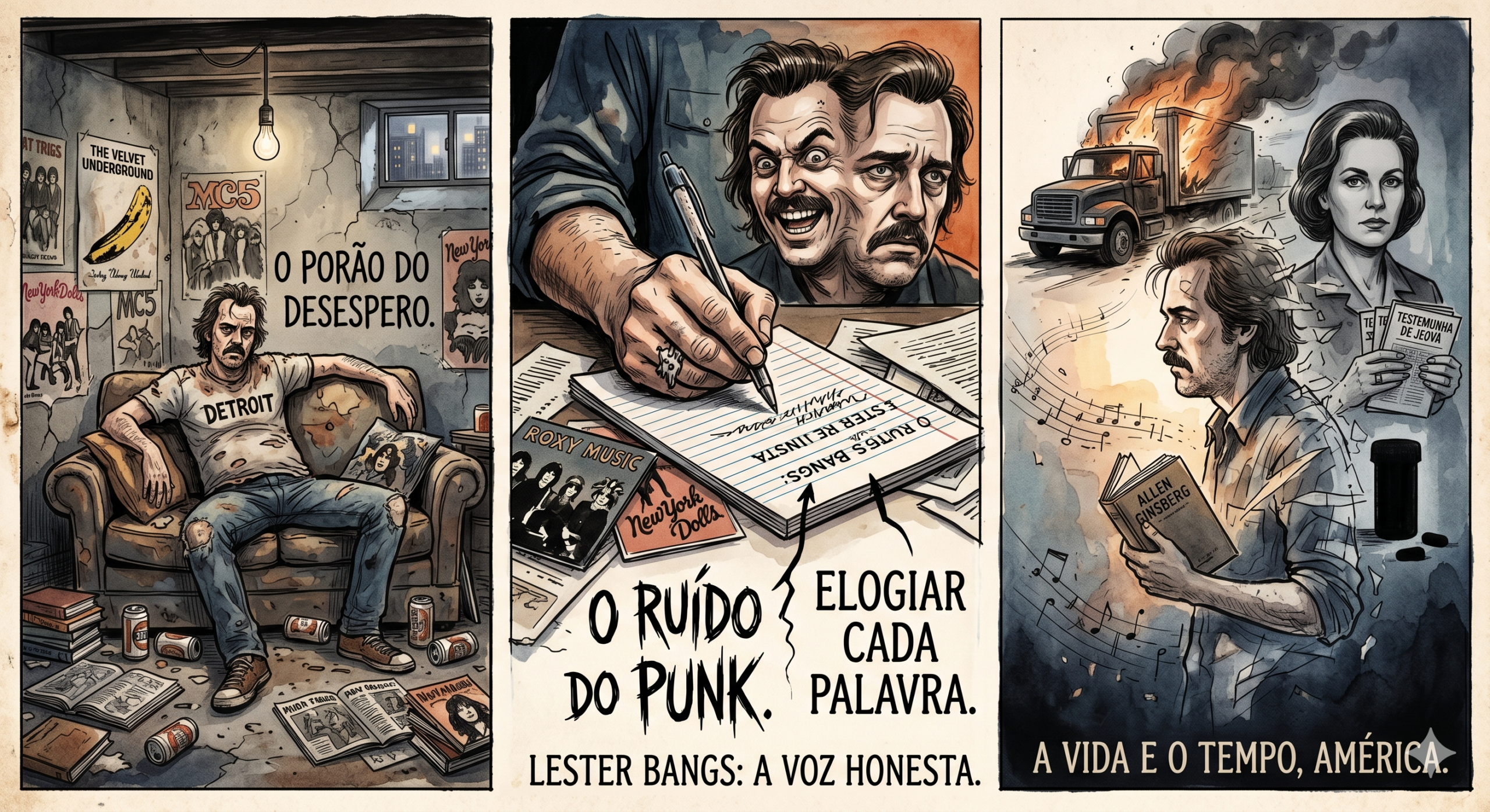 Como é ser você, Lester Bangs? – A mente brilhante por trás dos termos “Punk” e “Heavy Metal”, a infância disfuncional e o romantismo incorrigível do lendário crítico Lester Bangs.